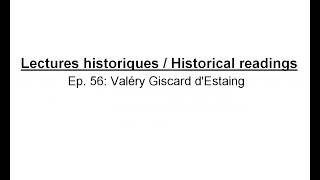 Lectures historiques - Valéry Giscard dEstaing