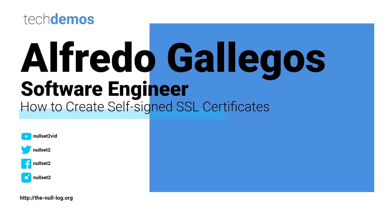 Self-signed Certificate with Validity.