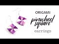 Easy Origami Earrings Tutorial - Pinwheel Squares - Paper Kawaii