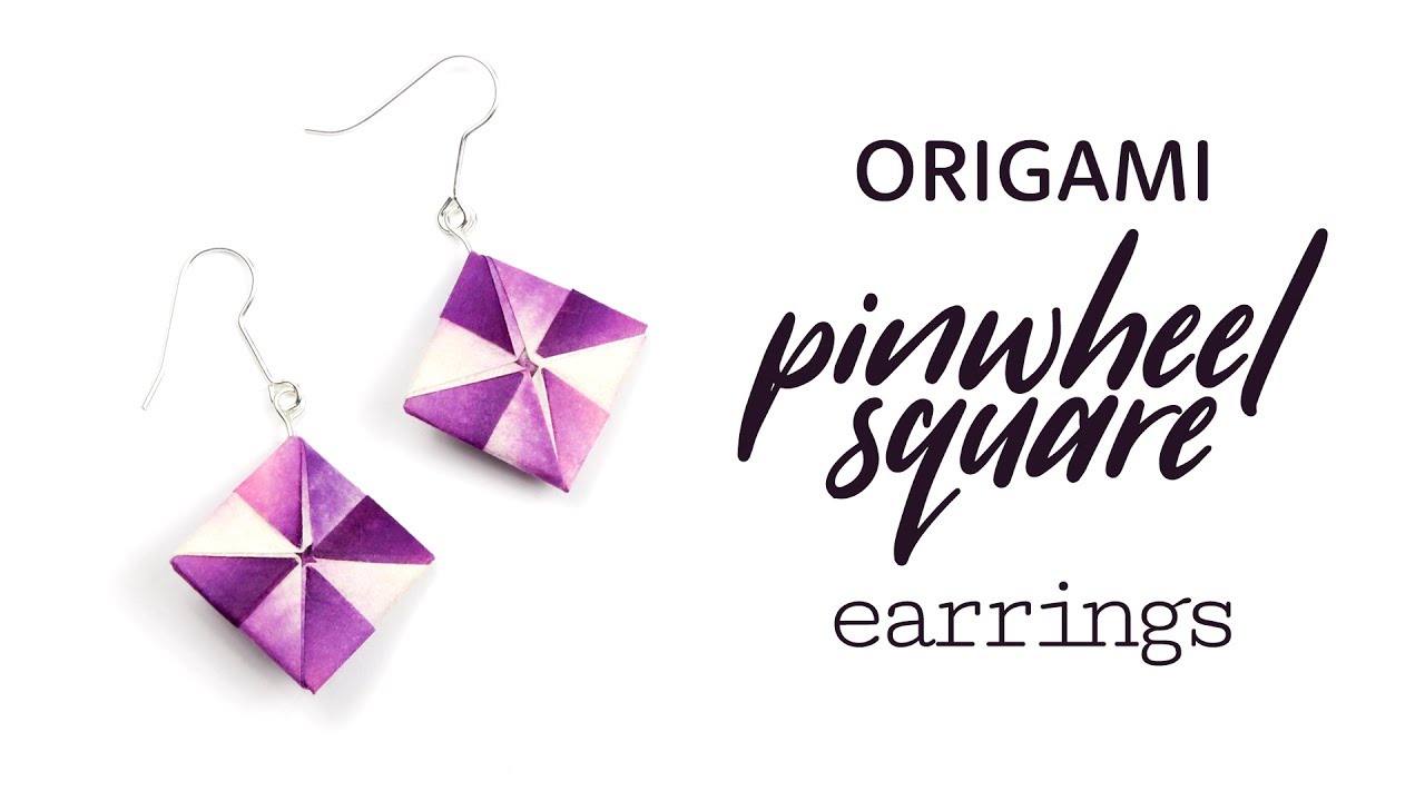 Large origami kusudama paper earrings for all occasions