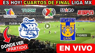 Puebla vs Tigres EN VIVO donde ver y a que hora juega puebla vs tigres cuartos de final Liga mx 2023