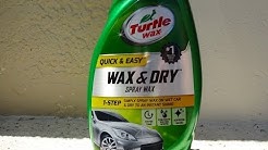 Turtle Wax Quick and Easy Wax and Dry Review and Test Results on my 1991 Honda Prelude