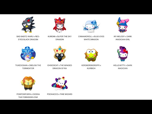 mcdonald's yugioh hello kitty cards McDonalds x Yu-Gi-Oh Mcdonalds Yu-Gi-Oh! x Hello Kitty