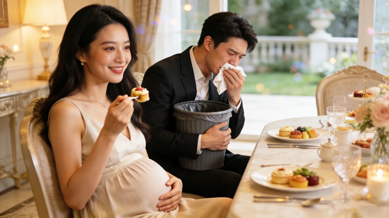 One night, she’s pregnant with triplets; the tycoon spoils her, bearing all her pain and nausea!