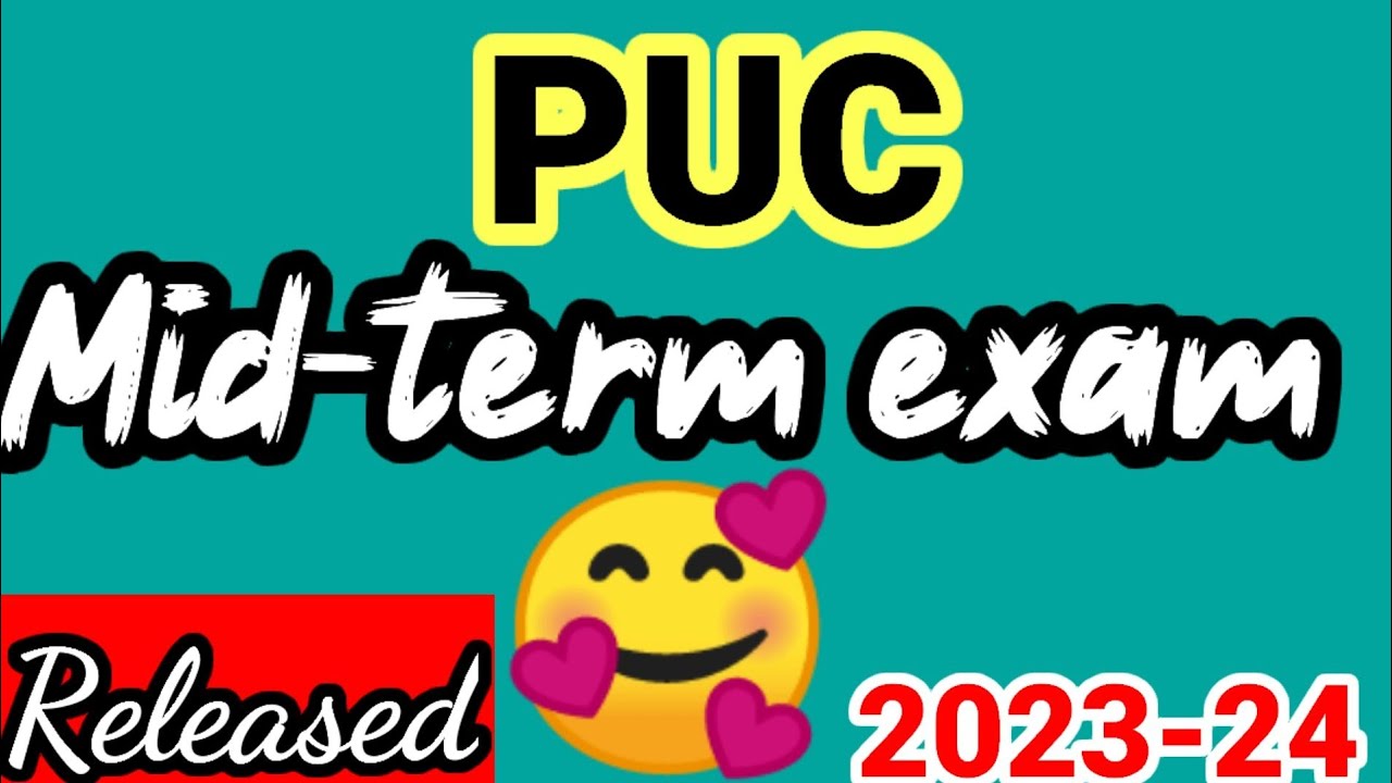 1st puc and 2puc mid-term exam time table 2023-24 Karnataka board - YouTube