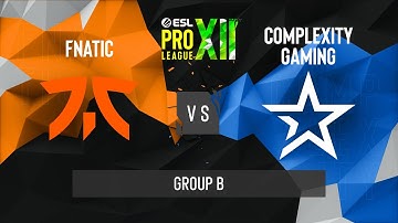 CS:GO - Complexity vs. Fnatic [Vertigo] Map 3 - ESL Pro League Season 12 - Group B - EU
