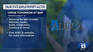 Alabama surplus property auction opens online Saturday