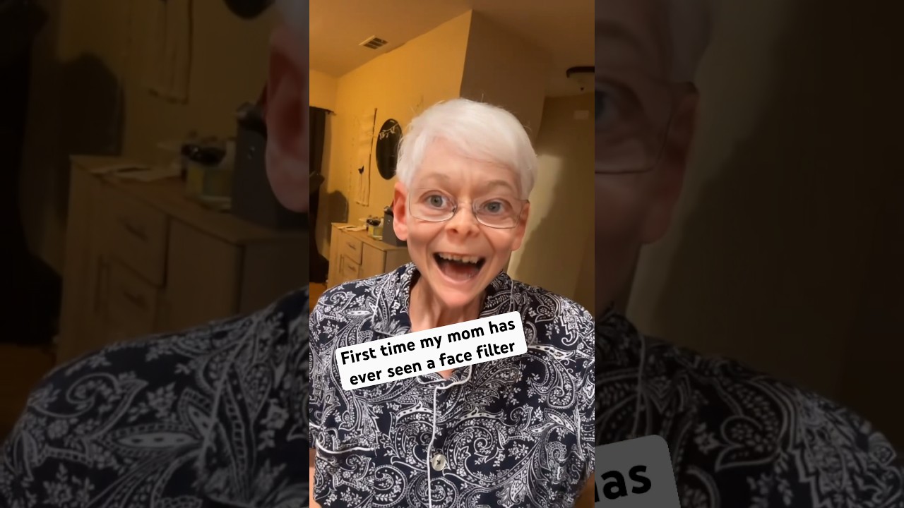 This is literally the first time my mom has ever seen a #snapchat #facefilter #smeagol