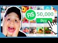 Buying 50,000 Robux in Roblox