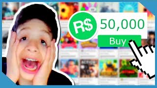 Buying 50,000 Robux in Roblox