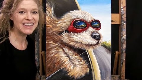 Learn How to Paint BARKING JOY RIDE with Acrylic - Paint and Sip at Home - Fun Step by Step Tutorial