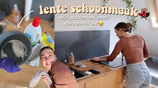 MEGA LENTE SCHOONMAAK!! *clean with me mijn studentenkamer!* by jiska stuij 6,795 views 1 year ago 13 minutes, 17 seconds