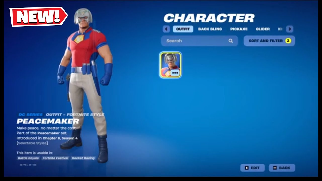 New Fortnite X Peacemaker skin Emote And All his Cosmetics Full ...