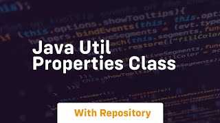 java util properties class