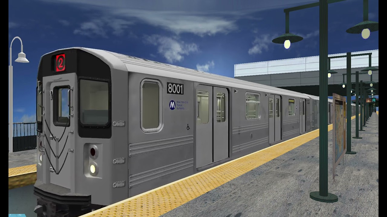 OpenBVE R110A 2 Train Departing at Wakefield-241st Street