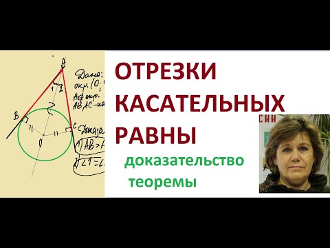 Доказательство теоремы об отрезках касательных.