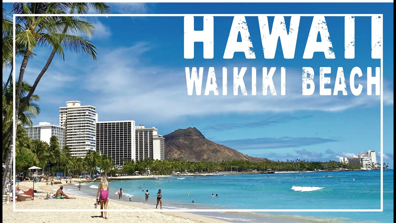 ハワイ癒しの景色 ワイキキビーチ 青い海 波の音 Hawaii Relaxation Views Blue Ocean Wave Sounds Youtube