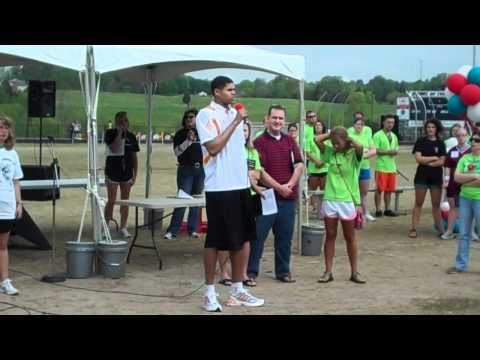 Tobias Harris spent the morning at the Special Olympics of Greater Knox County.