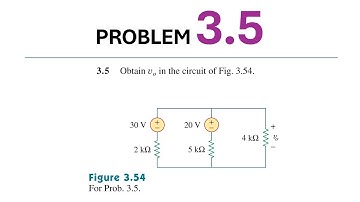 Problem 3.5 Alexander Sadiku 5th Edition - Obtain vo in the circuit of Fig 3.54