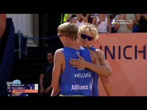 Åhman/Hellvig (SWE) vs. Mol, A./Sørum, C. (NOR) - EuroBeachVolley 2022 | Men (Semifinals) Highlights