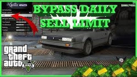 How to bypass daily sell limit in GTA V *SOLO* *SELL 30 CARS A DAY*