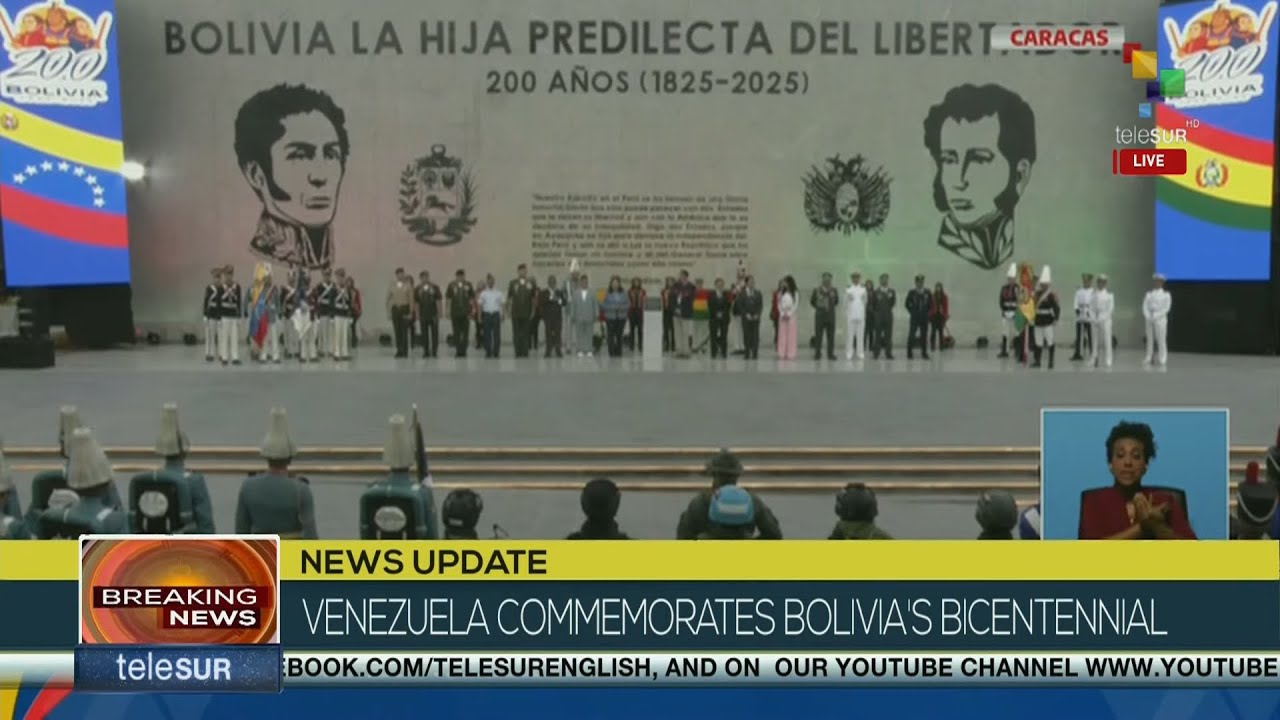 Venezuela inaugura una plaza en conmemoración del bicentenario de independencia de Bolivia