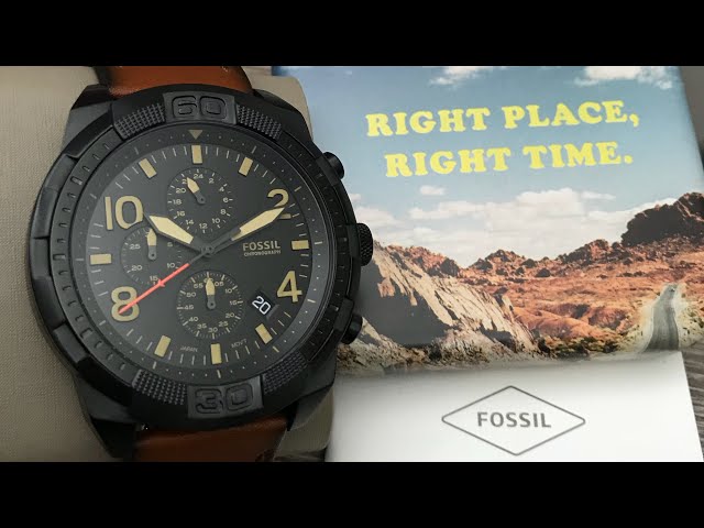 Fossil Bronson Chronograph Luggage Leather Men's Watch FS5714 (Unboxing)  @UnboxWatches - YouTube