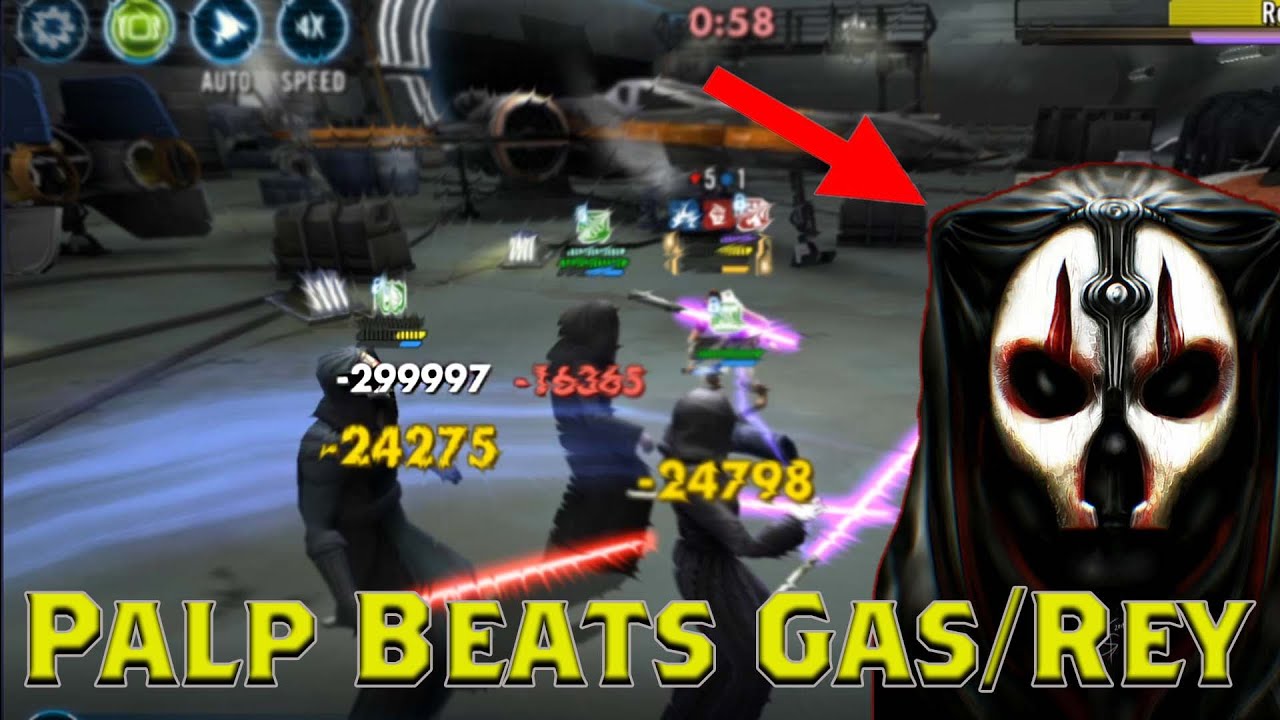 Palpatine Beats GAS w/ Ultimate Rey! Nihilus Eats Whirlwind! SWGoH