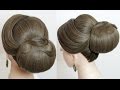 Indian bridal hairstyle. Classic updo for medium to long hair tutorial