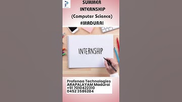 Top 10 Summer internships for computer science majors #summerinternship #coimbatore #virudhunagar