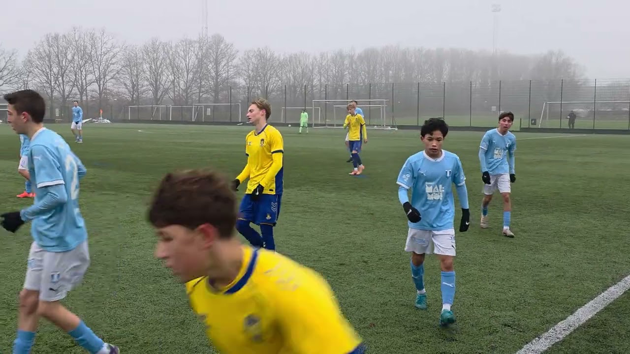 MFF P16 vs Brøndby IF P16 (1-1) Träningsmatch 1 halvlek 
