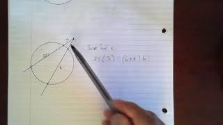 Intersecting Secants - Outside of Circle
