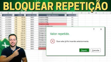 Como Bloquear Valores Duplicados no Excel com Mensagem de Alerta | Evitar Duplicadas