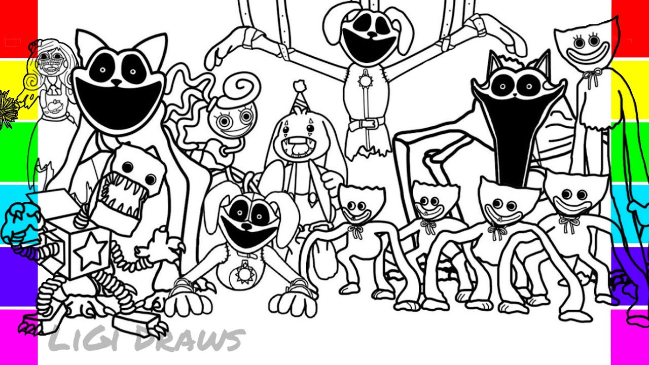 Poppy Playtime Chapter 3 New Coloring Pages / How to Color All Monsters