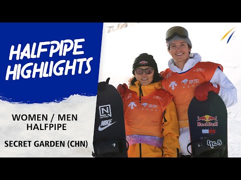 James and Cai take top spots in Halfpipe opener at Secret Garden | FIS Snowboard World Cup 23-24