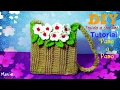 BOLSA TEJIDA A CROCHET PASO A PASO CON FLORES