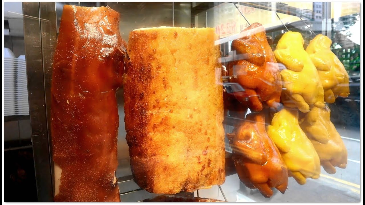 Hong Kong Roast Pork Rice Very Good Yummy Hong Kong Food 打工仔飯堂 五寶飯四寶飯好受歡迎 燒腩仔飯燒鵝瀨粉價錢不貴 香港美食 棋華燒鵝餐室