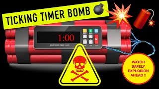 Bomb Explosion 1 Minute Countdown Timer ⏳💣 | With Bomb Explosion Effect 💥🔥