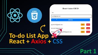 "React To-Do List App Tutorial (Part 1) | Beginner Project with Axios"