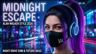 🎧 Alan Walker Style 2026 | Midnight Escape | Emotional Night Drive EDM & Future Bass