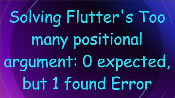 Solving Flutter