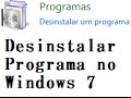 como remover programas no windows 7