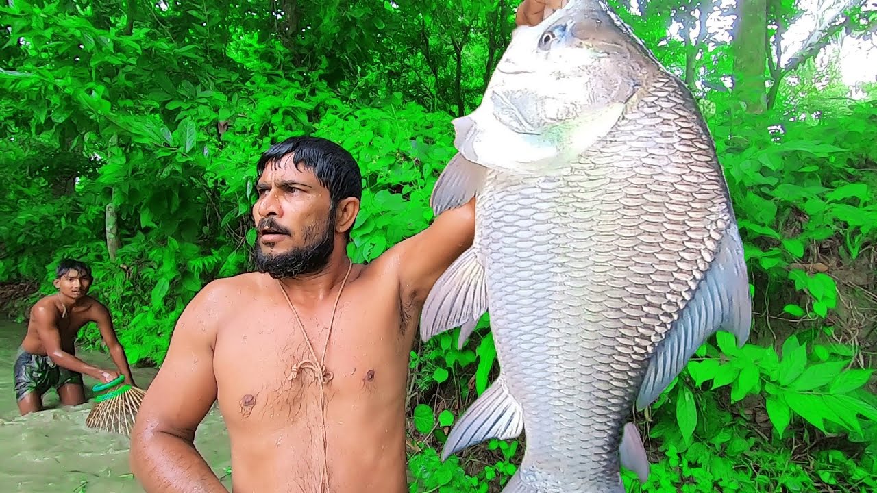 Fish Getting Hunted Unbelievable! Big fish are hunted from ponds with polo - YouTube