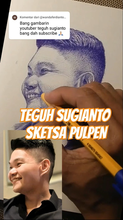 Gambar Teguh Sugianto only pen #teguhsugianto #ballpenart #sketsawajah #semogafyp #gambar #portrait