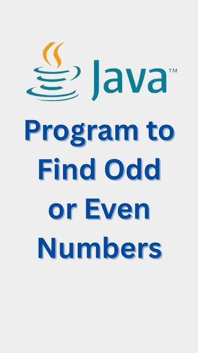 java programming | java even odd number | Java interview questions # ...