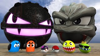 Robot Pacman vs Cartoon Cat vs Ms Pacman vs Scary Pacman X16