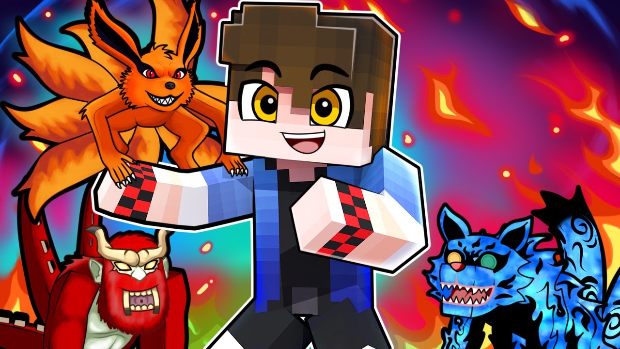 TREVOR Virou o PAI das BESTAS de CAUDAS no NARUTO Minecraft