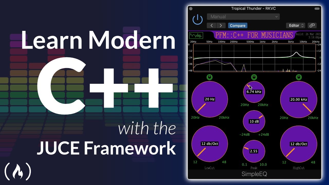 ปลั้กอิน  2022 New  Learn Modern C++ by Building an Audio Plugin (w/ JUCE Framework) - Full Course