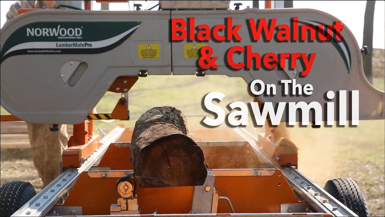 Milling Black Walnut & Cherry Lumber On A Norwood Sawmill
