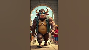 The buffalo is running. #ai #aivideo #buffalo #buffalovideo #walking #bodybuilder #shortvideo #short